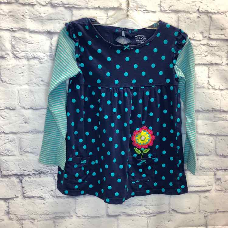 Carters Blue Size 6X Girls Long Sleeve Shirt