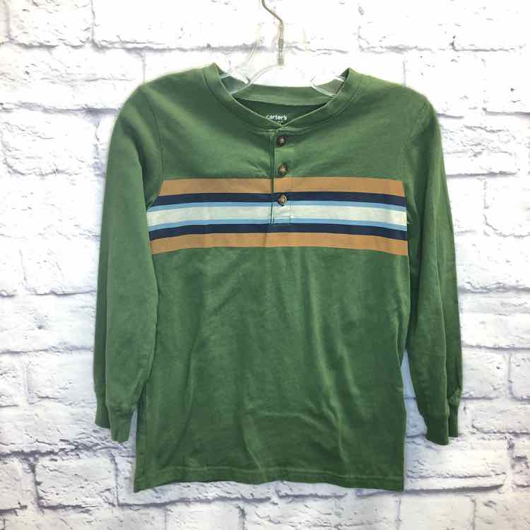 Carters Green Size 7 Boys Long Sleeve Shirt