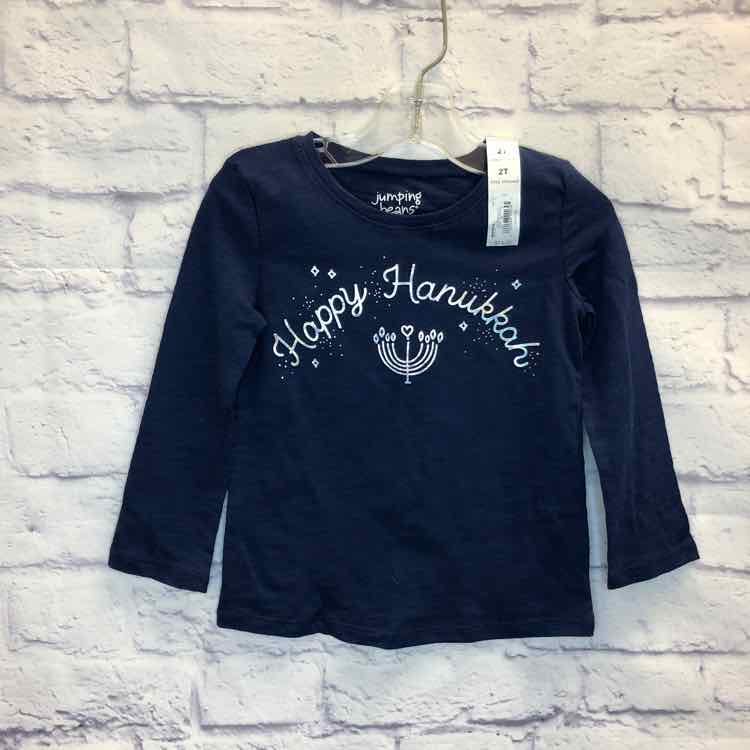 Jumping Beans Navy Size 2T Girls Long Sleeve Shirt