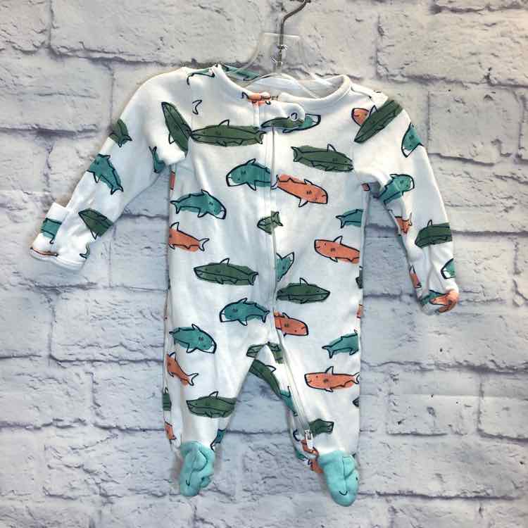 Just One You White Size Newborn Boys Sleeper