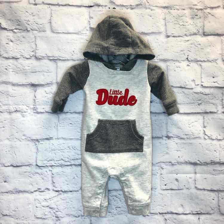 Carters Gray Size Newborn Boys Romper