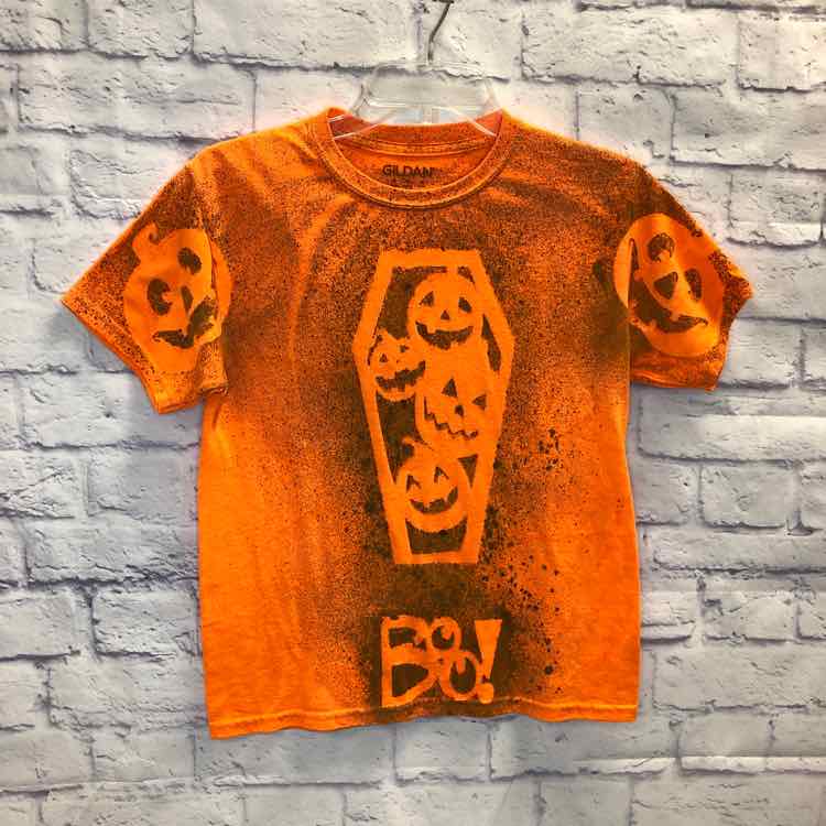 Gildan Orange Size 10 Boys Short Sleeve Shirt
