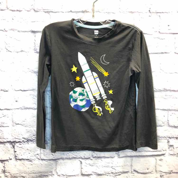 Tea Gray Size 8 Boys Long Sleeve Shirt