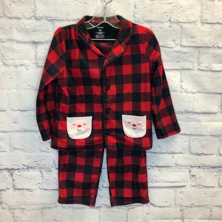 Carters Red & Black Size 4T Boys Pajamas