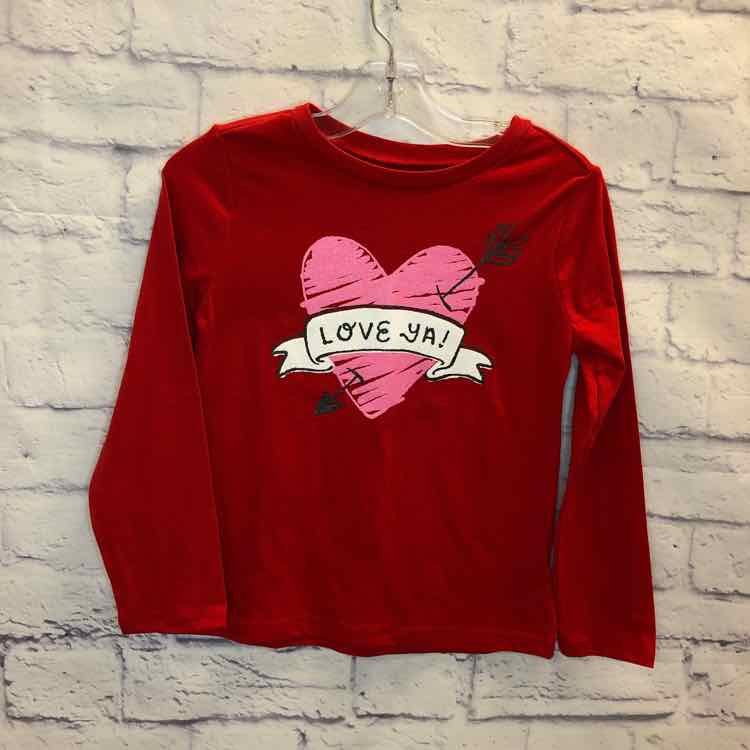 Carters Red Size 6 Girls Long Sleeve Shirt