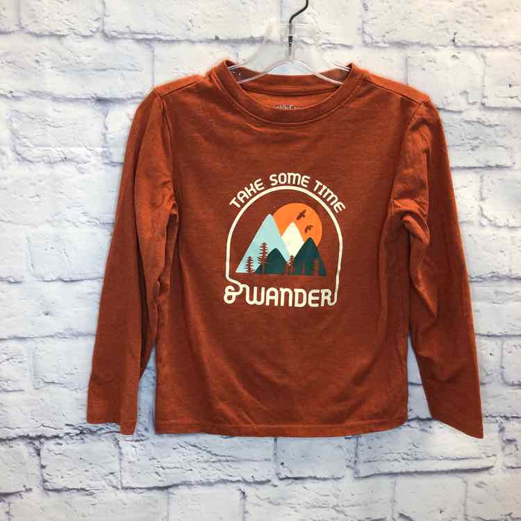 Cat & Jack Orange Size 4T Boys Long Sleeve Shirt