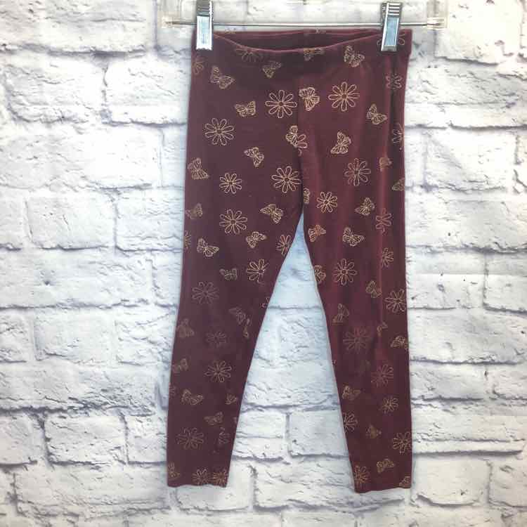 Childrens Place Maroon Size 5 Girls Leggings