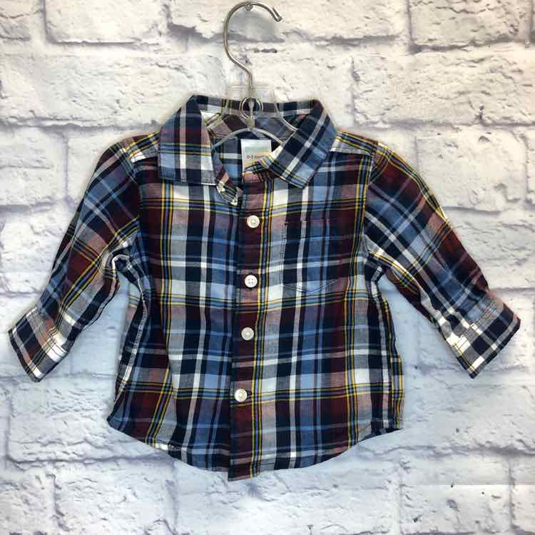 Gymboree Plaid Size 0-3 Months Boy Polo or Button Down