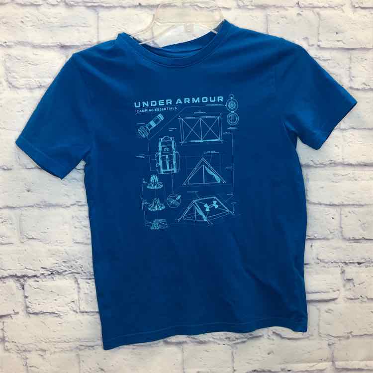 Under Armour Blue Size 10 Boys Short Sleeve Shirt