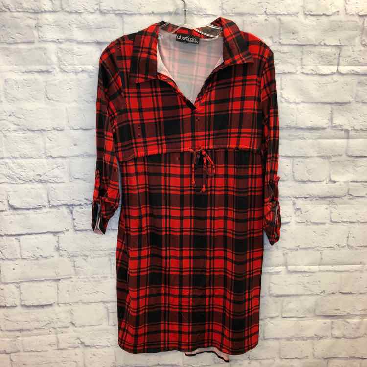 Due Time Red Size M Maternity Long Slv Top