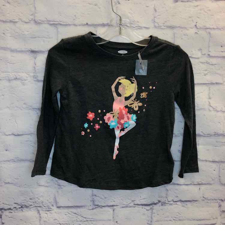 Old Navy Gray Size 4T Girls Long Sleeve Shirt