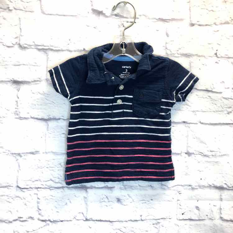 Carters Navy Size 3 Months Boy Polo or Button Down