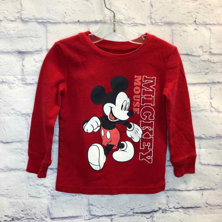 Disney Red Size 2T Boys Long Sleeve Shirt