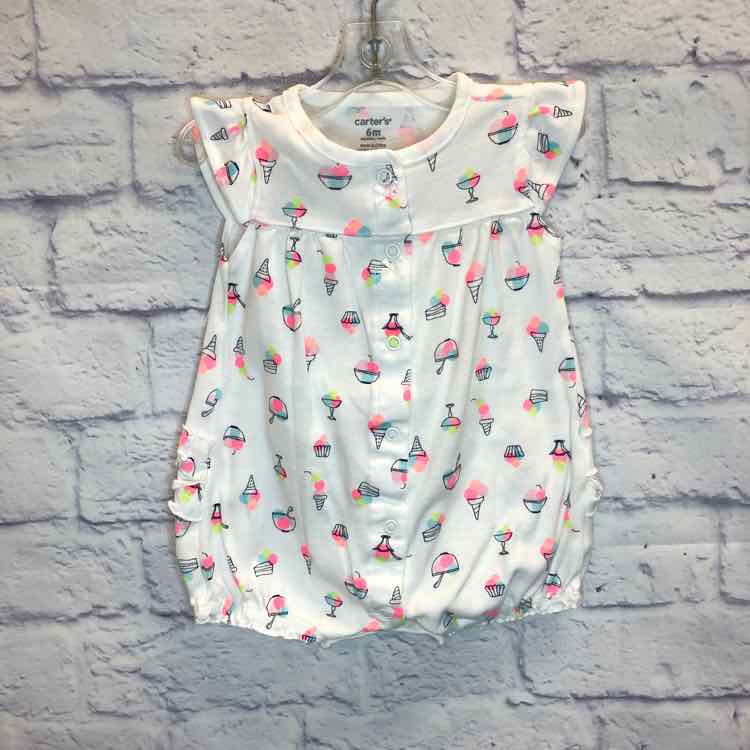 Carters White Size 6 Months Girls Romper