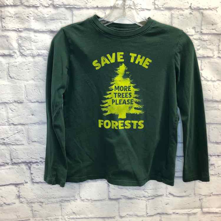 Lands End Green Size 10 Boys Long Sleeve Shirt
