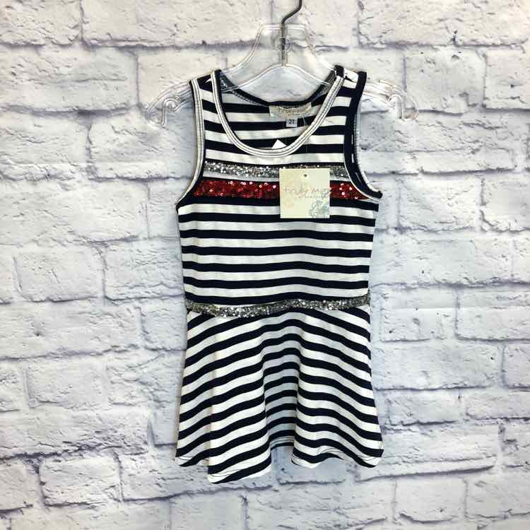Truly Me Stripe Size 2T Girls Dress