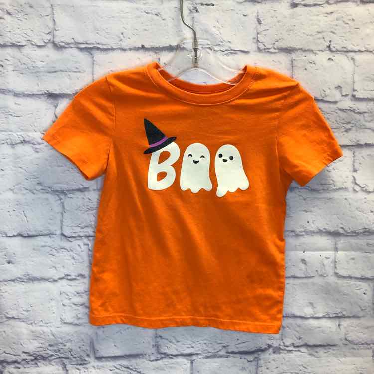 Cat & Jack Orange Size 4T Girls Short Sleeve Shirt