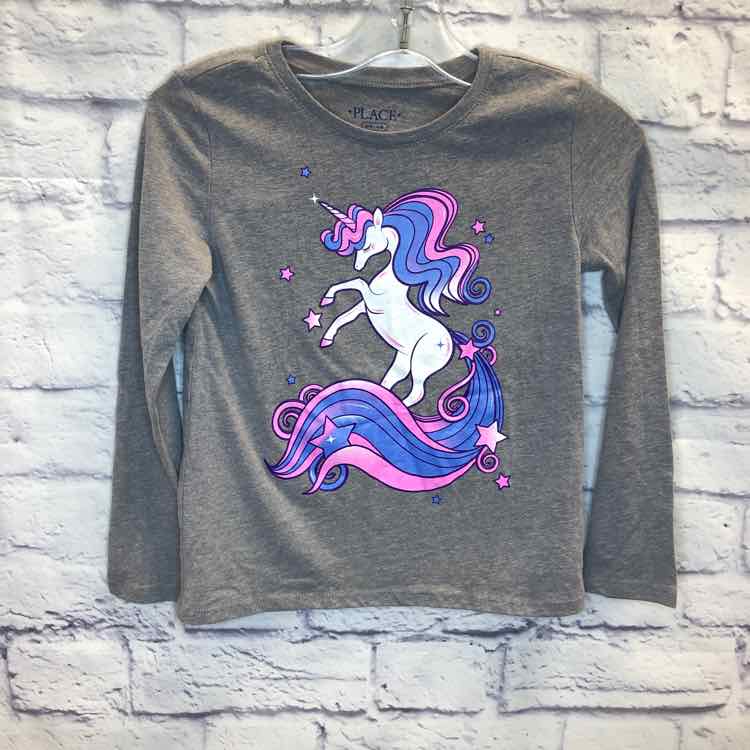 Childrens Place Gray Size 5 Girls Long Sleeve Shirt