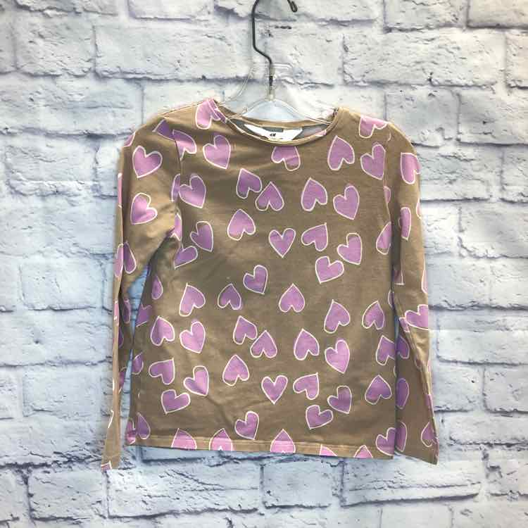 H&M Hearts Size 6X Girls Long Sleeve Shirt