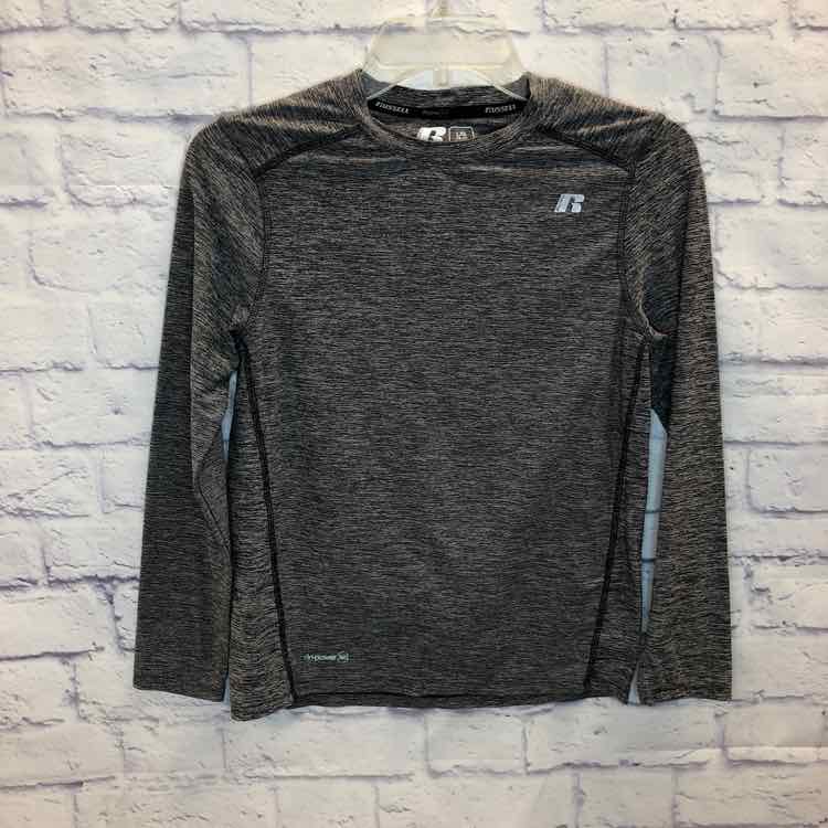 Russell Gray Size 10 Boys Long Sleeve Shirt