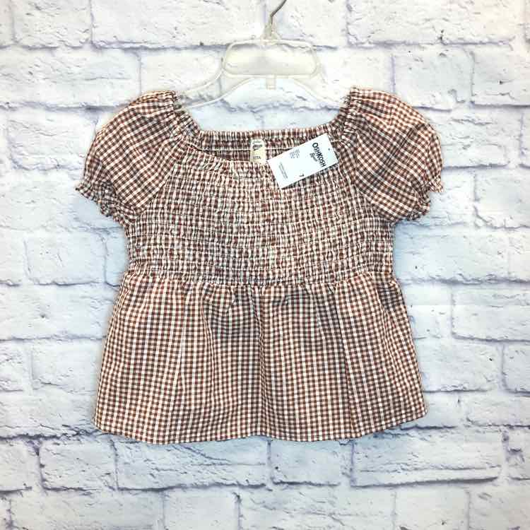 Oshkosh Brown Size 7 Girls Short Sleeve Shirt
