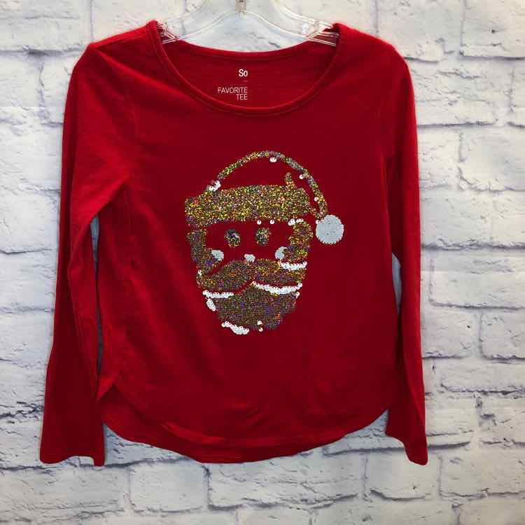 SO Red Size 8 Girls Long Sleeve Shirt