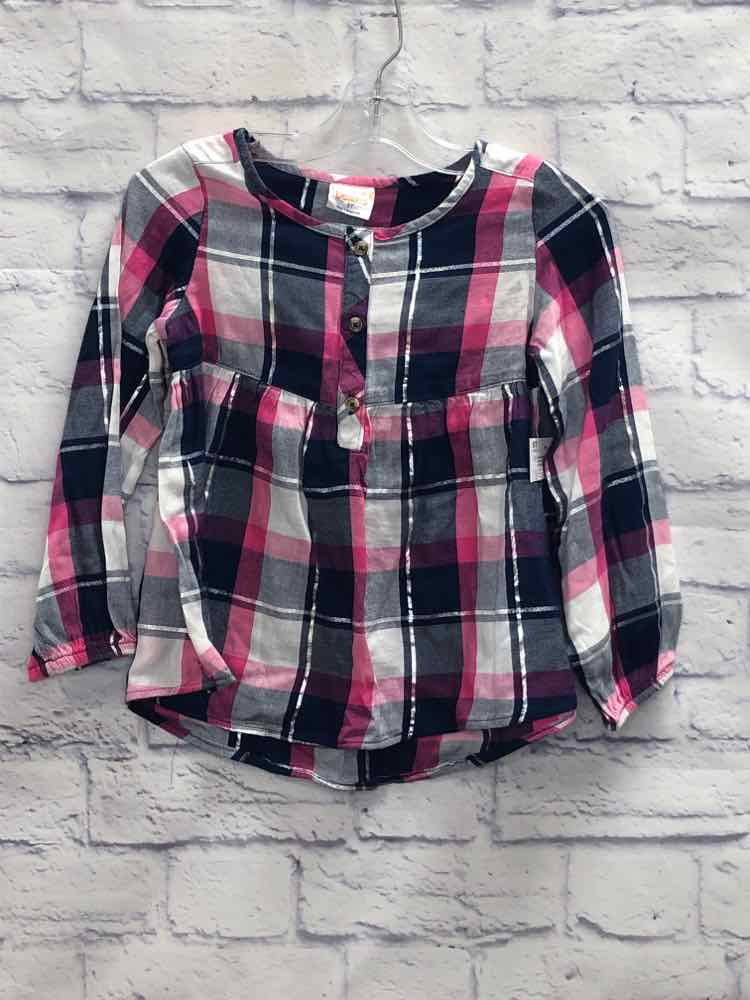 Jumping Beans Plaid Size 5 Girls Long Sleeve Shirt