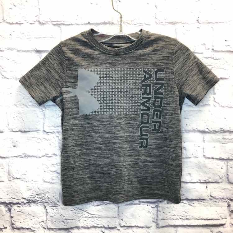 Under Armour Gray Size 7 Boys Short Sleeve Shirt