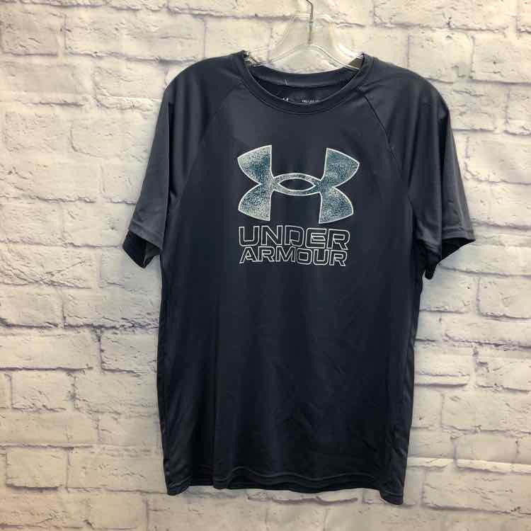 Under Armour Blue Size 16 Boys Short Sleeve Shirt