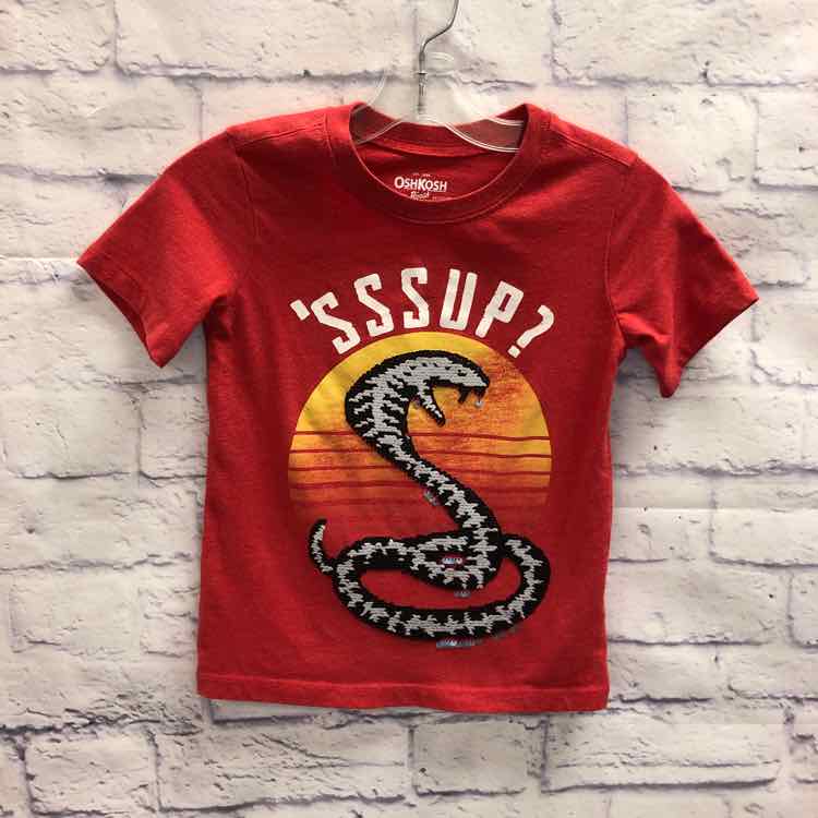 Oshkosh Red Size 5 Boys Short Sleeve Shirt