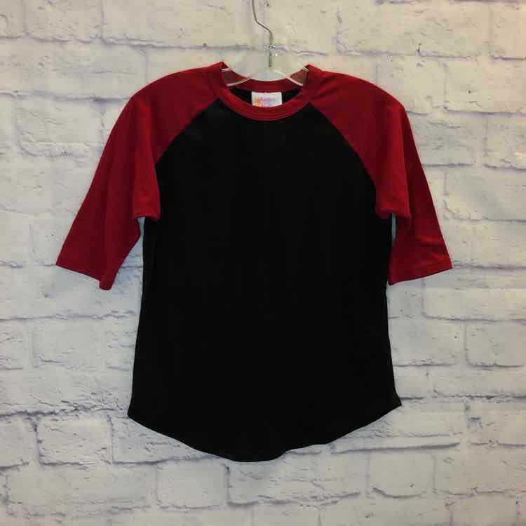 LulaRoe Red & Black Size 8 Girls 3/4 Sleeve Shirt