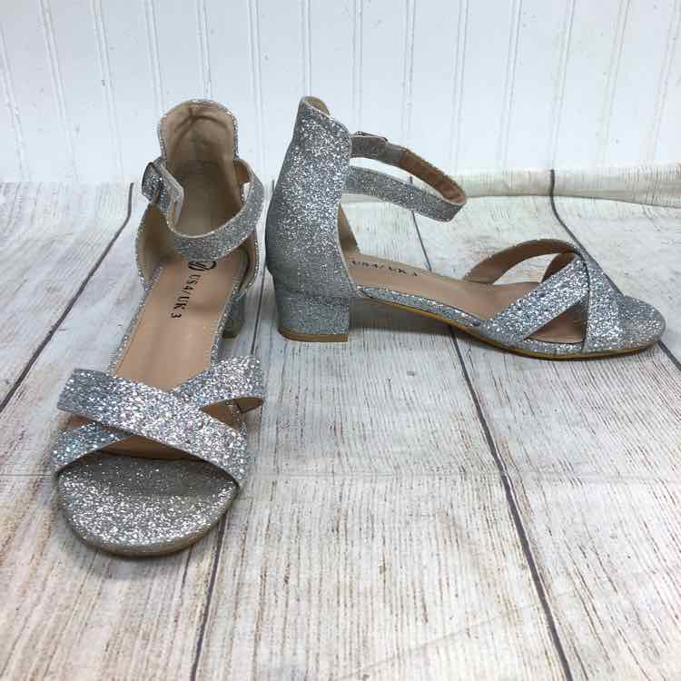 Silver Size 4 Girls Dress Shoes