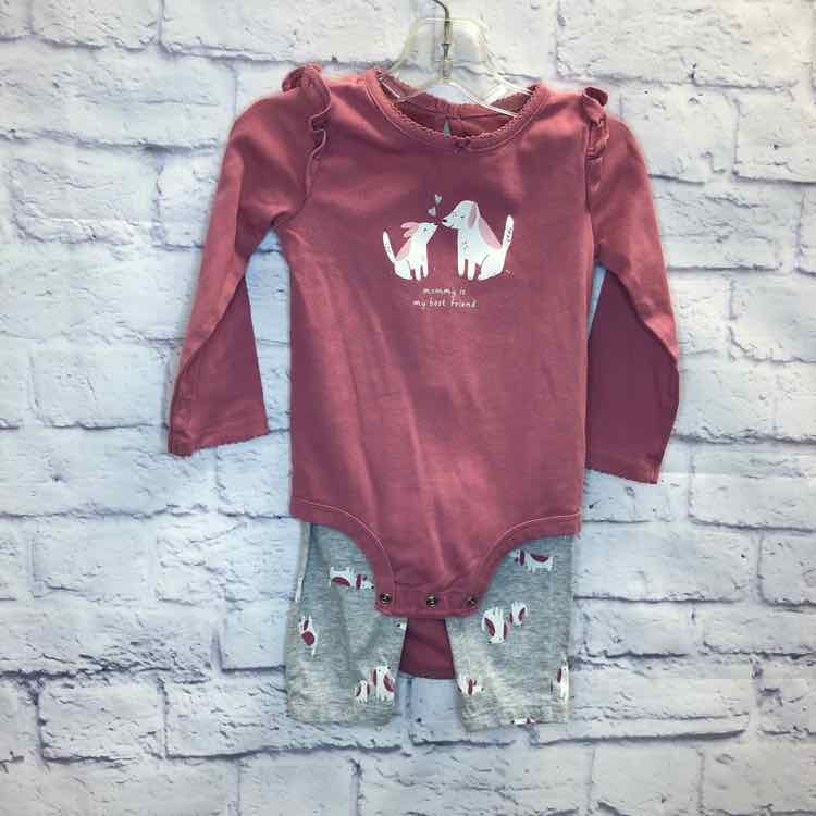 Carters Pink Size 24 Months Girls 2 Piece Outfit