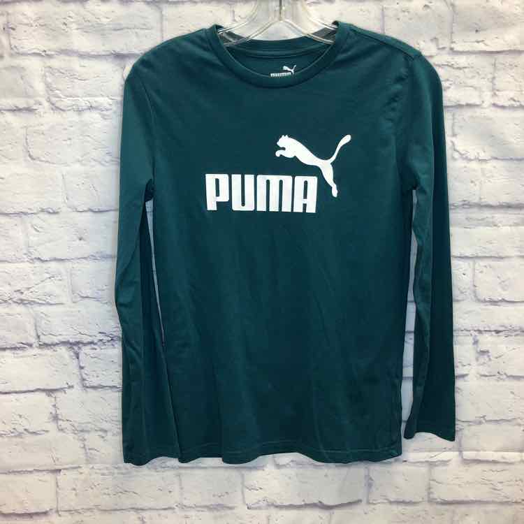 Puma Green Size 14 Boys Long Sleeve Shirt