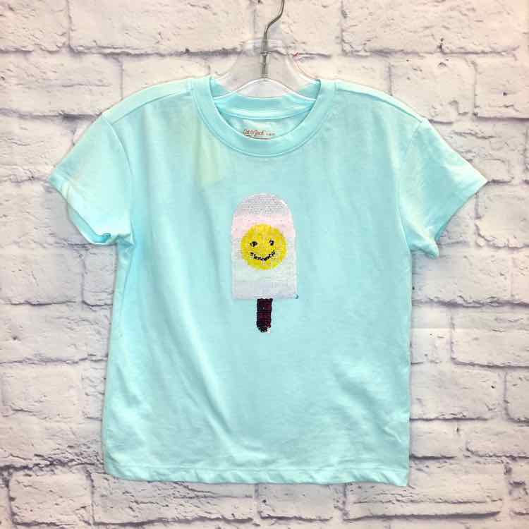 Cat & Jack Green Size 6 Girls Short Sleeve Shirt
