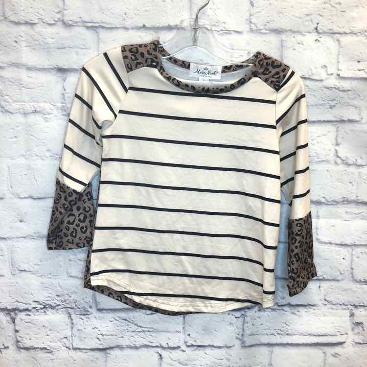 Marie Nicole Stripe Size 6 Girls Long Sleeve Shirt