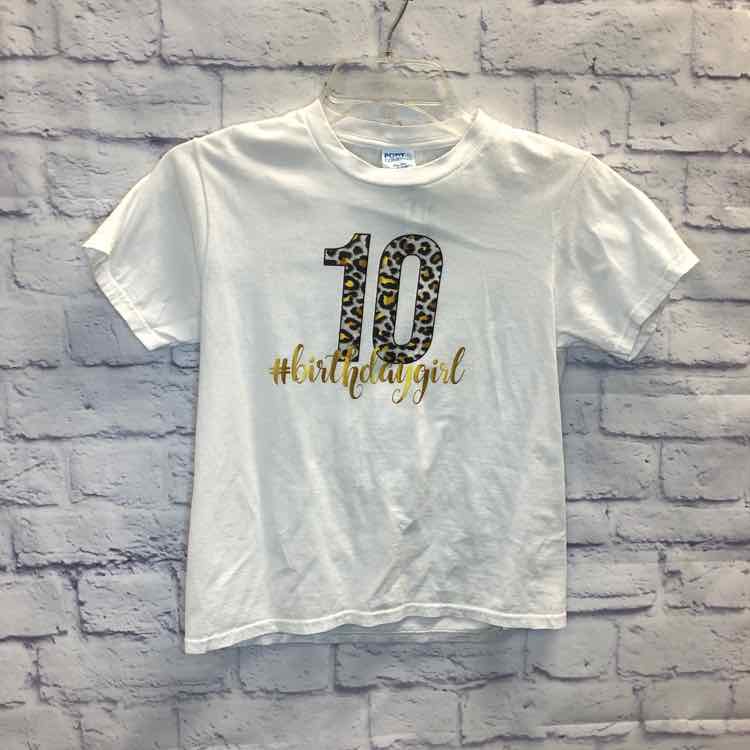 Port & Company White Size 10 Girls Short Sleeve Shirt