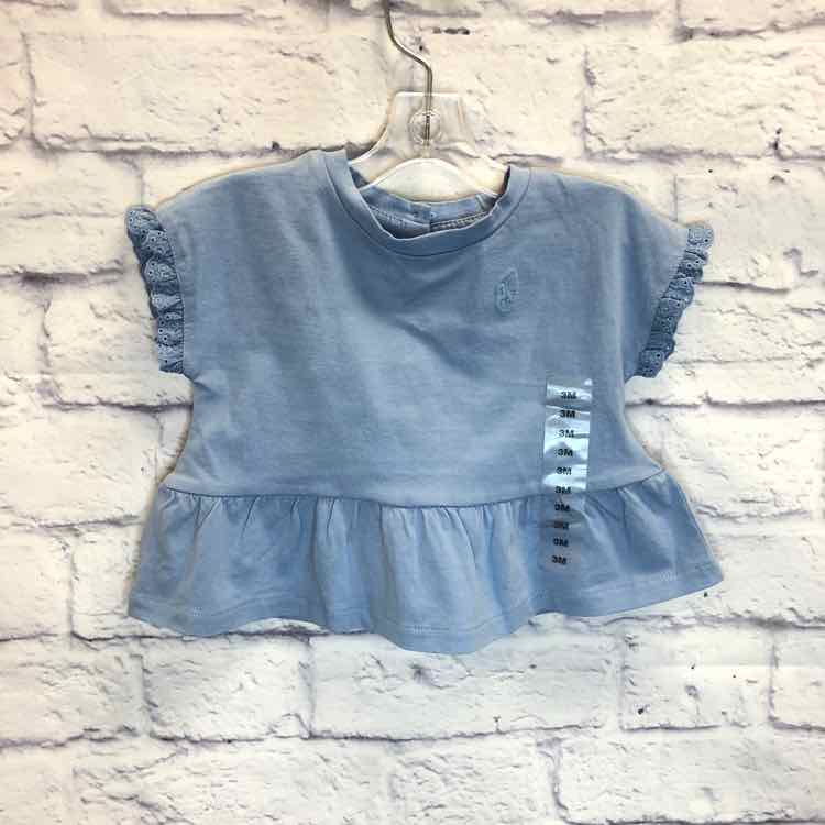 Ralph Lauren Blue Size 3 Months Girls Short Sleeve Shirt