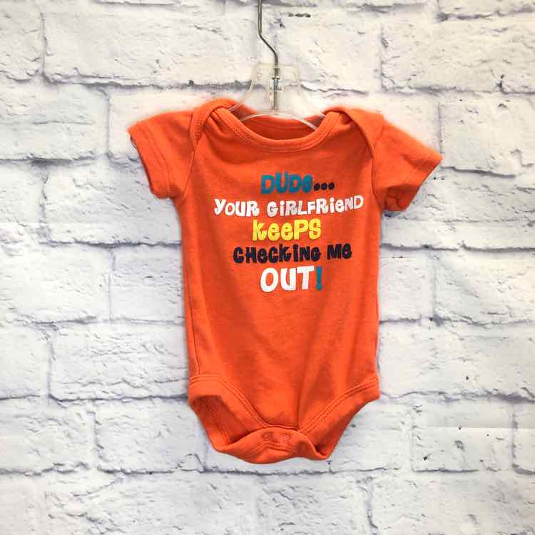 Orange Size 0-3 Months Boys Bodysuit