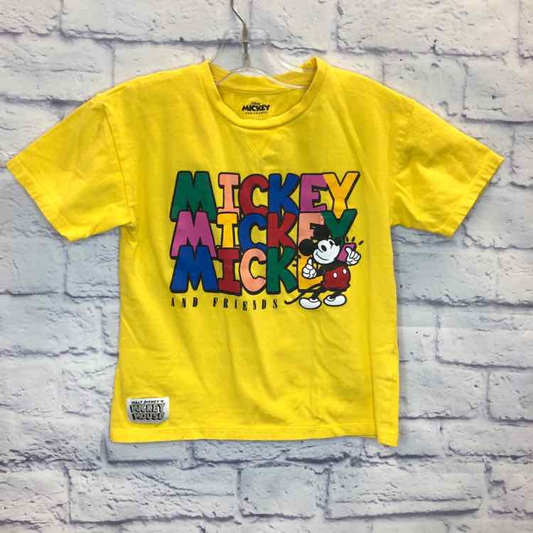 Mickey Yellow Size 5 Boys Short Sleeve Shirt