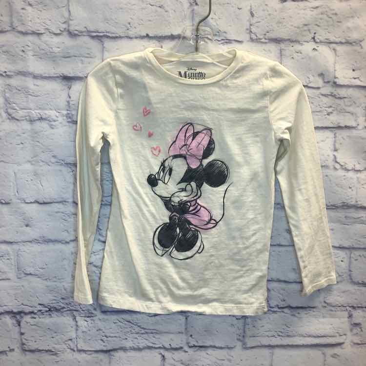 Minnie Mouse Cream Size 6 Girls Long Sleeve Shirt