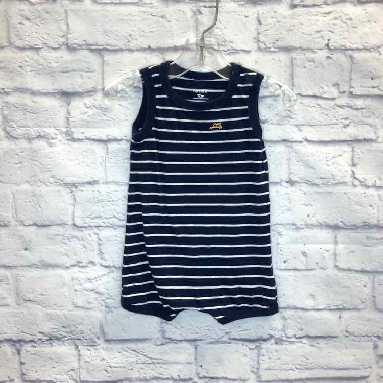 Carters Stripe Size 12 Months Boys Romper