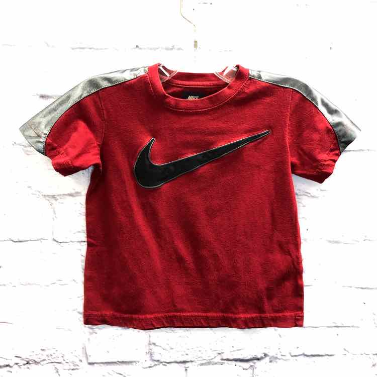 Nike Red Size 4T Boys Short Sleeve Shirt