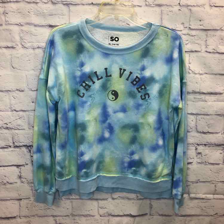 SO Blue Size 14 Girls Sweatshirt/Hoodie