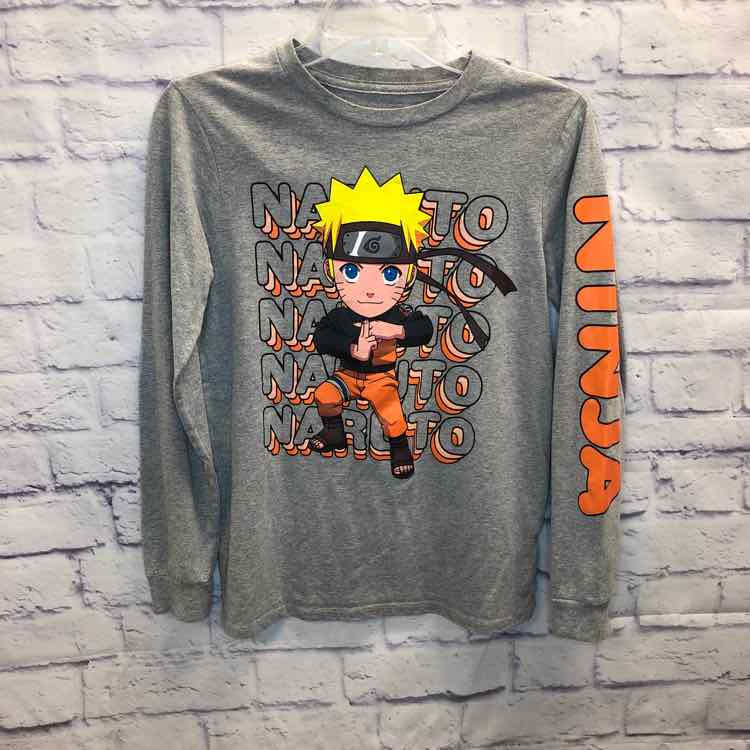 Naruto Gray Size 14 Boys Long Sleeve Shirt