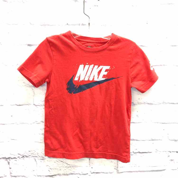 Nike Red Size 5 Boys Short Sleeve Shirt