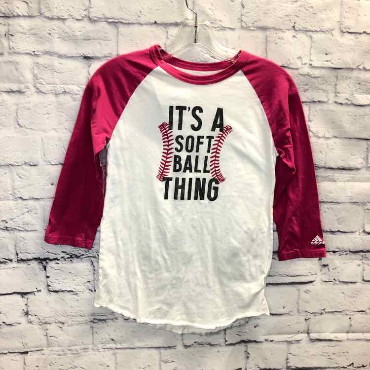 Adidas Pink Size 14 Girls 3/4 Sleeve Shirt