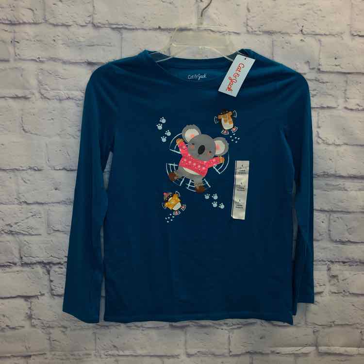 Cat & Jack Blue Size 10 Girls Long Sleeve Shirt