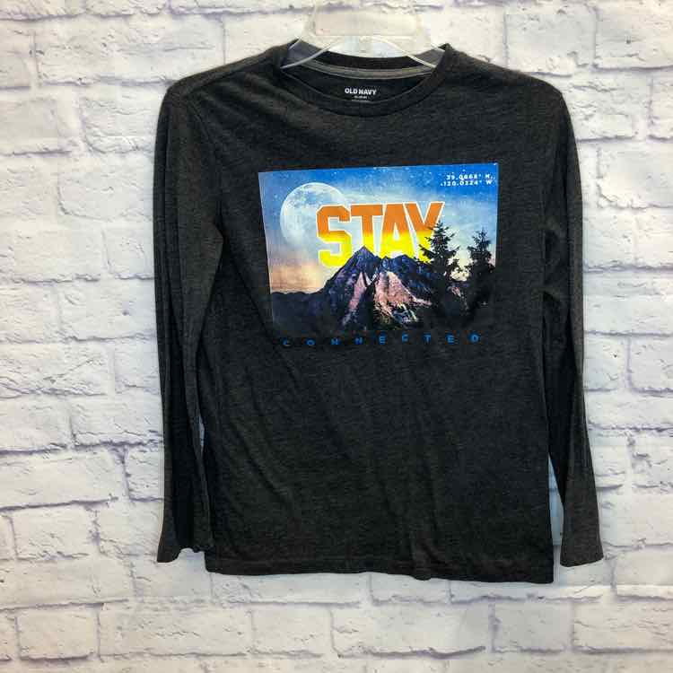 Old Navy Gray Size 14 Boys Long Sleeve Shirt