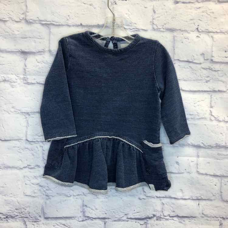 Burts Bees Navy Size 6-9 Months Girls Long Sleeve Shirt